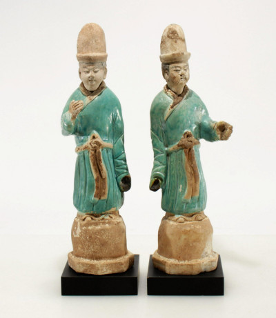 Image for Lot 2 Chinese Turquoise Ceramic Figures, Tang Style