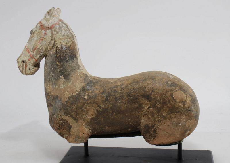 Chinese Tang Style Ceramic Horse & Figure