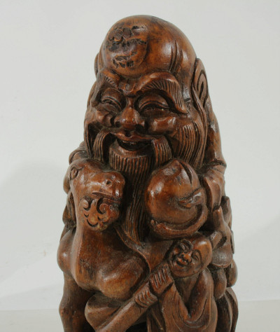 4 Chinese Wood Deities and Figural Groups