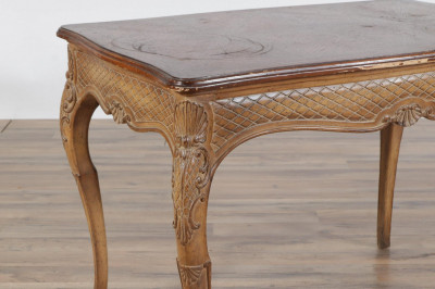 Louis XV Style Parquetry & Stained Side Table