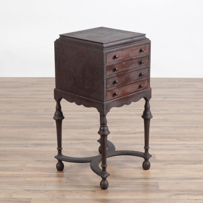 Image for Lot William & Mary Style Mahogany Bedside Table