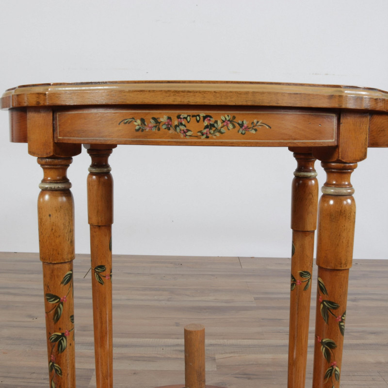 George III Style Painted Beechwood Side Table