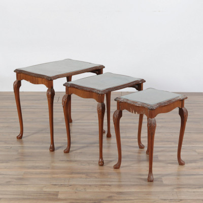 Image for Lot Nest of 3 Georgian Style Mahogany Tables