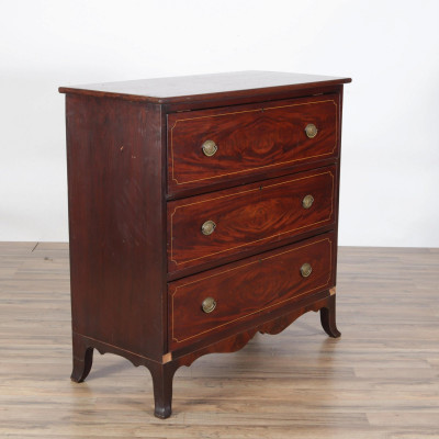 Image for Lot 19th C. Federal Mahogany Chest of Drawers