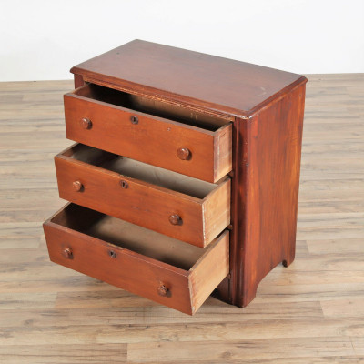 American Cherry Stained Chest of Drawers & Mirror
