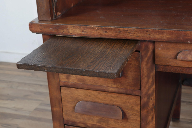 Mahogany Roll-Top Desk, possibly by Seleu, 19th C.