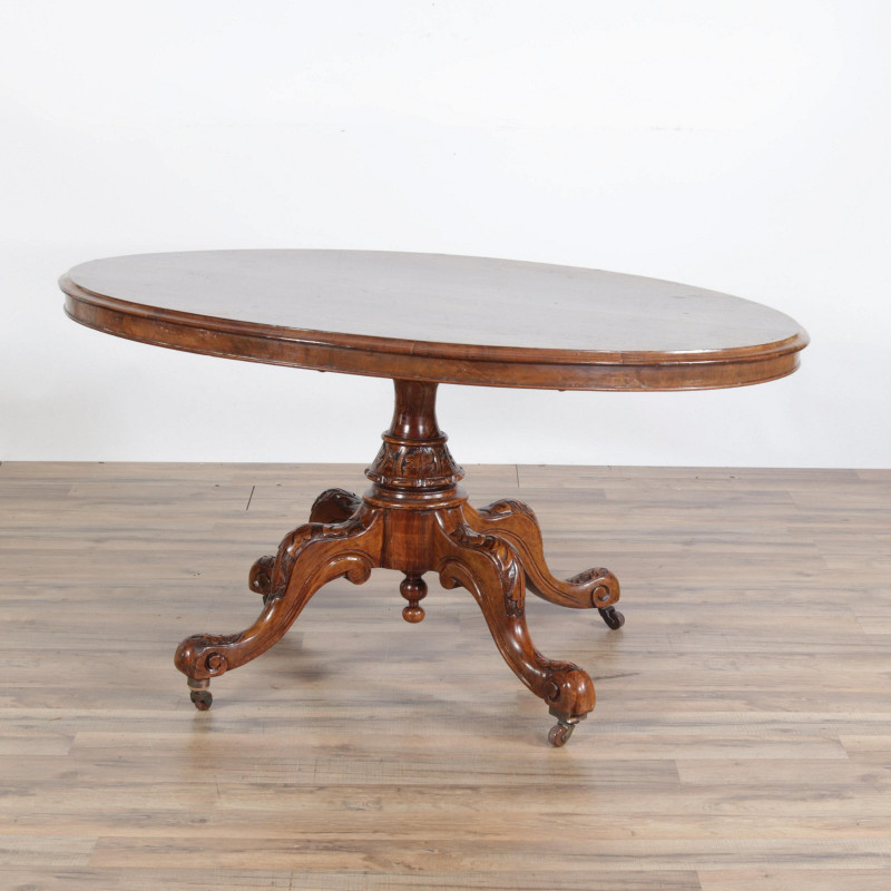 Fine Victorian Walnut Antique Side Table - Antiques World