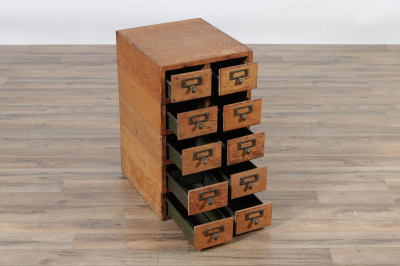 Oak Table Top File Cabinet
