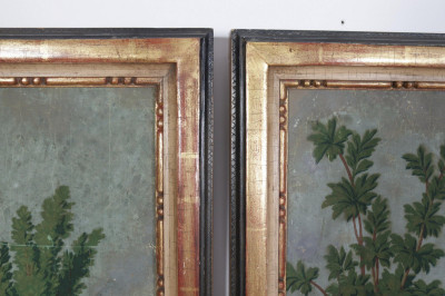 Pair Zubar Style Framed Wallpaper Panels