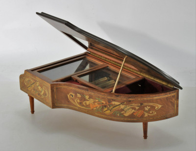 Swiss Marquetry Inlaid Music Box, Faberge