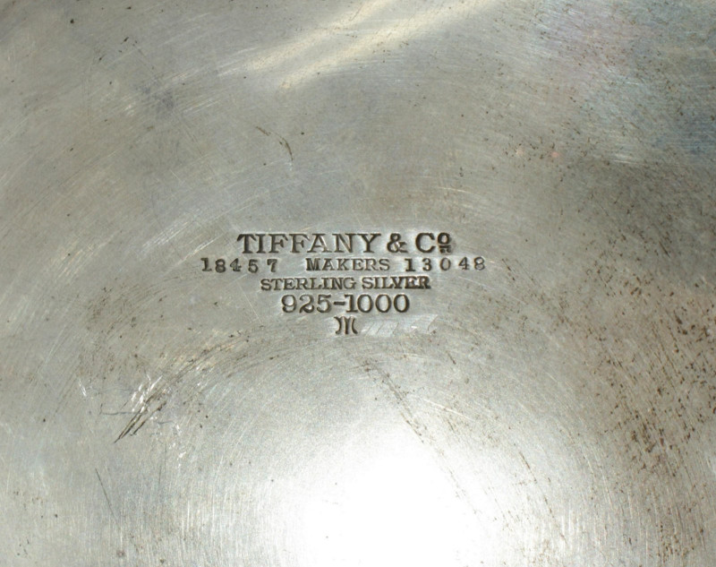 Tiffany Sterling Yale Scroll and Key Pedestal Bowl