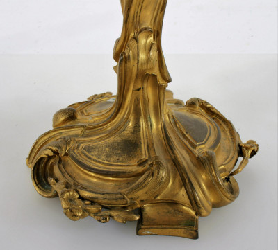 Near pair of Louis XV Style Bronze Candelabra