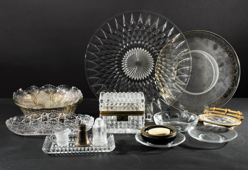 15 Continental Metal & Glass Tableware & Objects