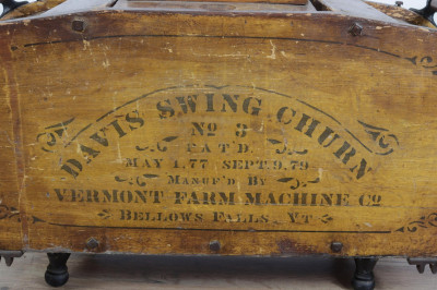 Davis Swing Churn No. 3, Vermont Farm Machine Co.