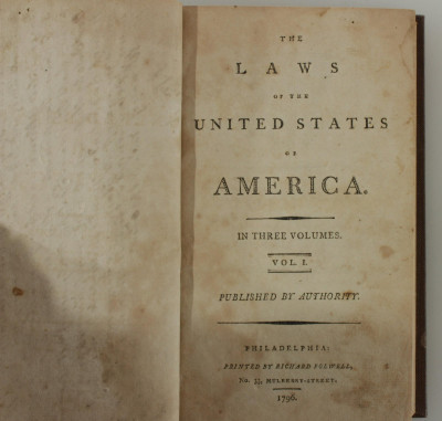 THE LAWS OF THE UNITED STATES OF AMERICA 3 VOL.