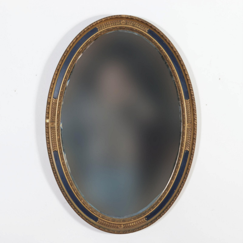 Classical Style Giltwood & Composition Oval Mirror