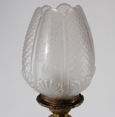 Renaissance Revival Gilt Brass Lamp