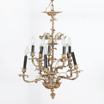 Image for Lot Classical Style Gilt Bronze 10-Light Chandelier