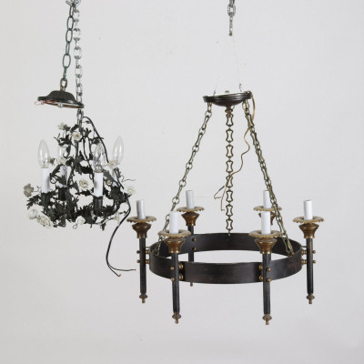 Image for Lot Rococo Style Chandelier & Baroque Style Chandelier