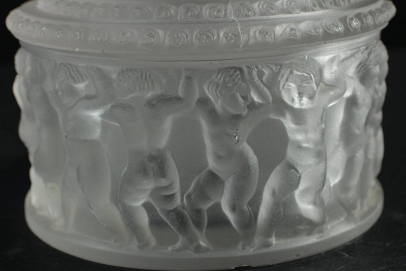 2 Lalique Powder Boxes, Covered Jar & Boar