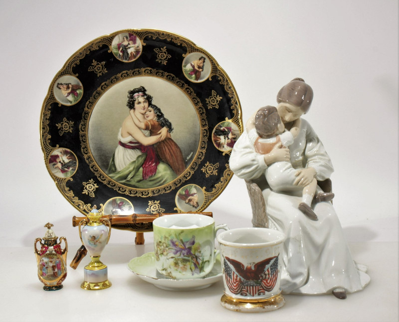 7 Continental Porcelain Figures & Table Articles