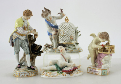 Image for Lot 4 Meissen Porcelain Figures