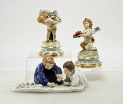 Image for Lot 3 Meissen Porcelain Figures