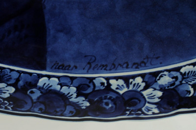 Delft Ceramic Charger, after Rembrandt