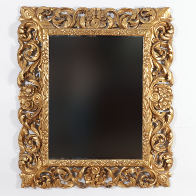 Image for Lot Rococo Style Giltwood Mirror