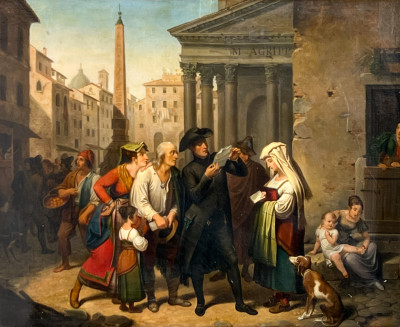 Image for Lot Italian School - The Reading of a Letter in Rome