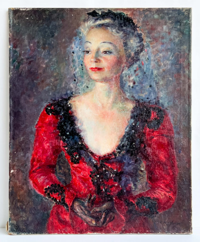 Clara Klinghoffer - Woman in a Red Dress