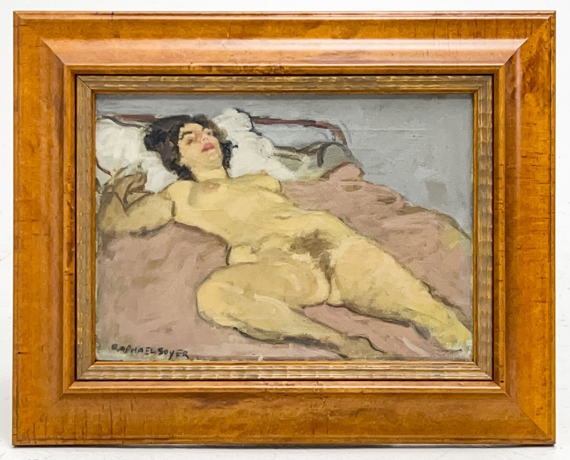Raphael Soyer - Nude Reclining in Bed
