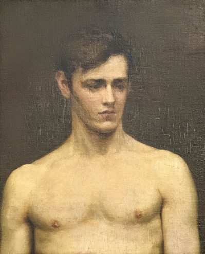 Image for Lot Hugh Goldwin Rivière - Bust Portrait of a Young Man