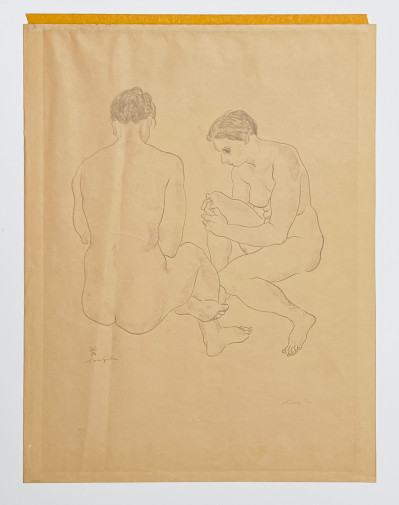 Léonard Tsuguharu Foujita - Two Seated Nudes
