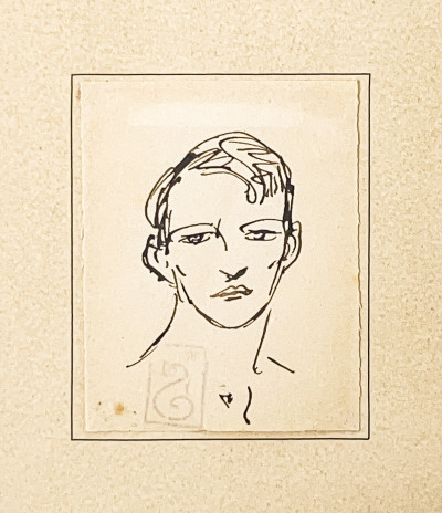 Image for Lot Théophile Alexandre Steinlen - Untitled (Portrait of Young Man)