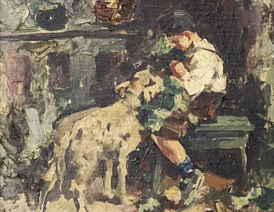 Image for Lot Vincenzo Irolli (attributed) - L'erba alla Pecorella (The Sheep's Grass)