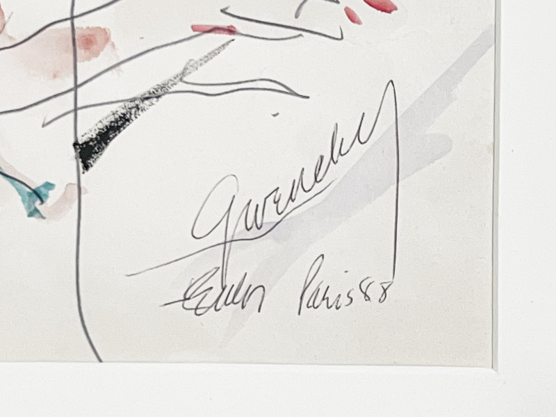 Joe Eula - Portrait of Hubert de Givenchy and Friend
