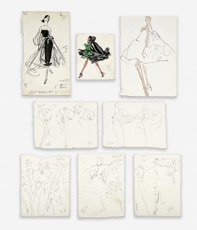 Image for Lot Joe Eula - Fashion Drawings for Yves Saint Laurent and Louis Féraud