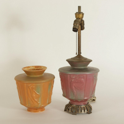 Image for Lot Muncie Pottery Lamp & Lamp Base