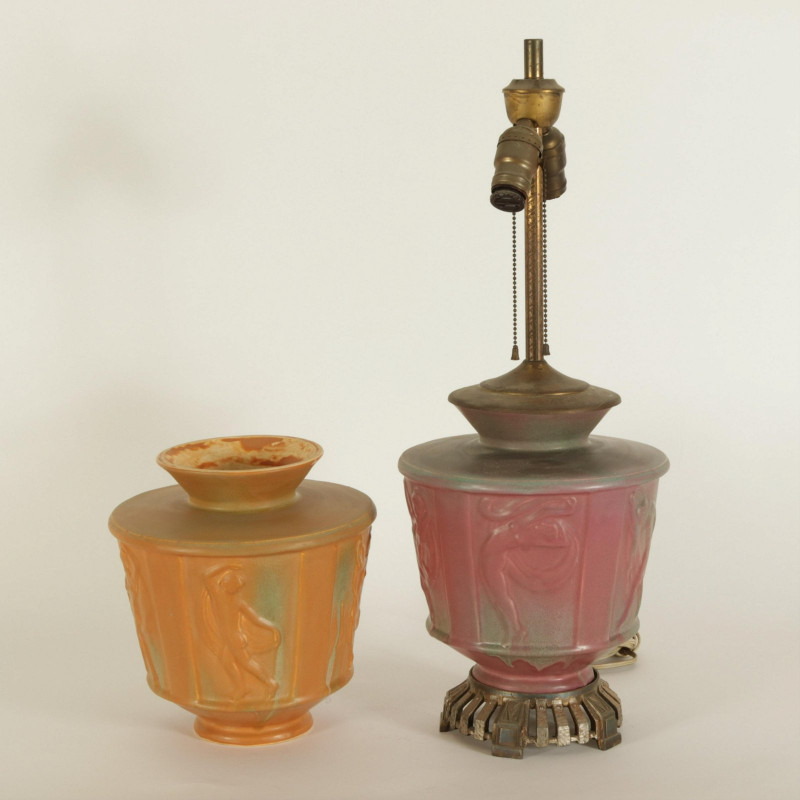 Muncie Pottery Lamp & Lamp Base
