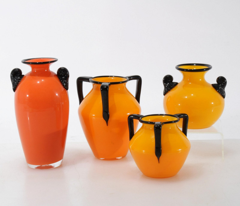 Four Loetz Tango Glass Vases