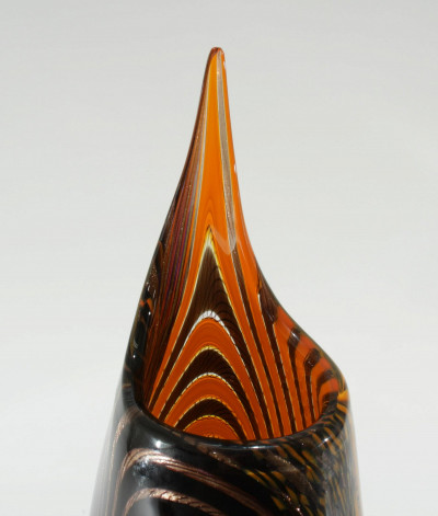 Lino Tagliapietra Style Aventurine Glass Vase
