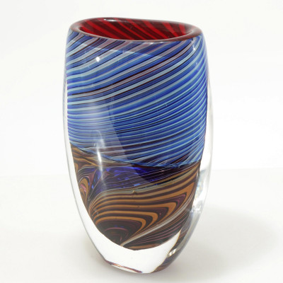Lino Tagliapietra Style Swirl Glass Vase