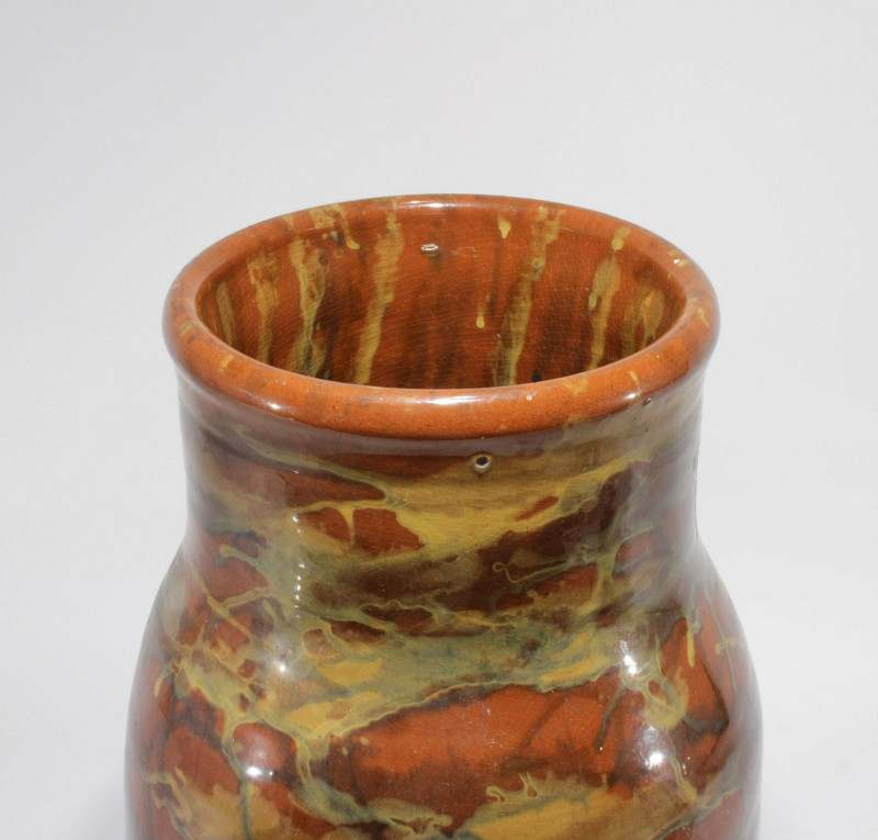 Peters & Reed Marbleized Pottery Vase, E. 20th C.