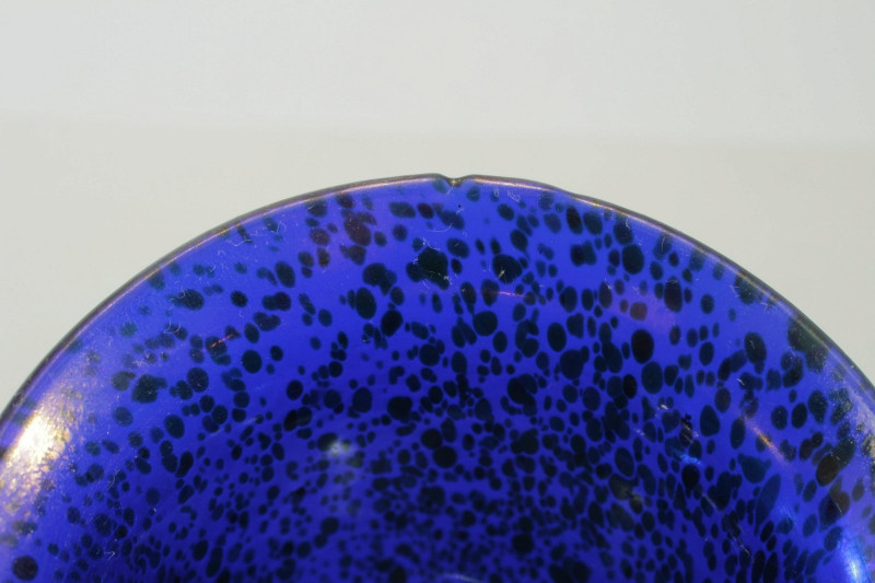 Loetz - Blue Iridescent Glass Cup & Bowl