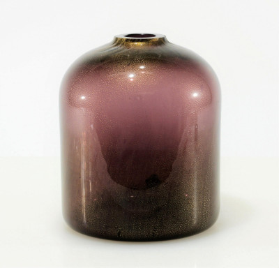 Image for Lot Flavio Poli - Gold Flecked Purple Glass Vase