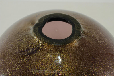Flavio Poli - Gold Flecked Purple Glass Vase