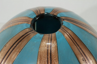 Attr Vittorio Ferro - Aventurine & Blue Glass Vase