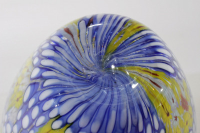 Vittorio Ferro - Yellow, Blue & White Glass Vase