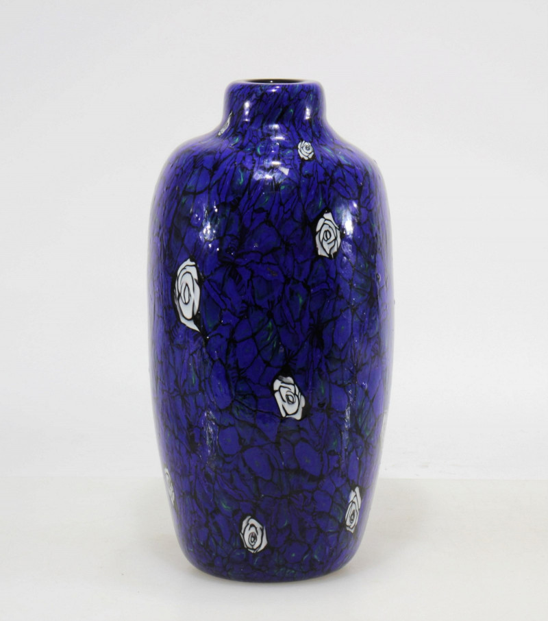 Vittorio Ferro - Blue Flower Glass Vase